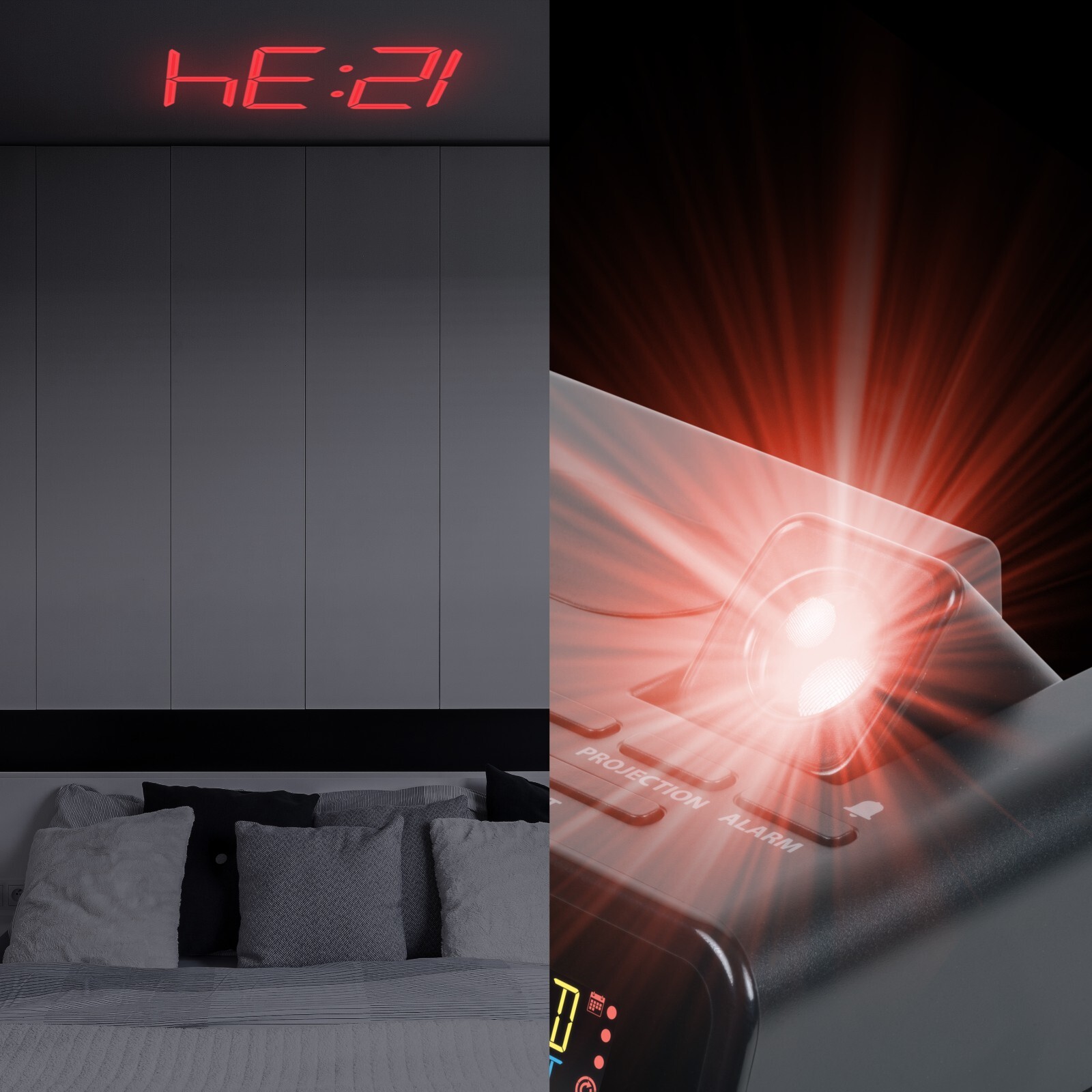 C75709 La Crosse Technology Wattz 2.0 Charging Projection Alarm Clock - Open Box