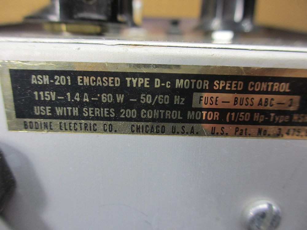 Bodine ASH-201 *USED* Motor Speed Control Reversing POWERS UP