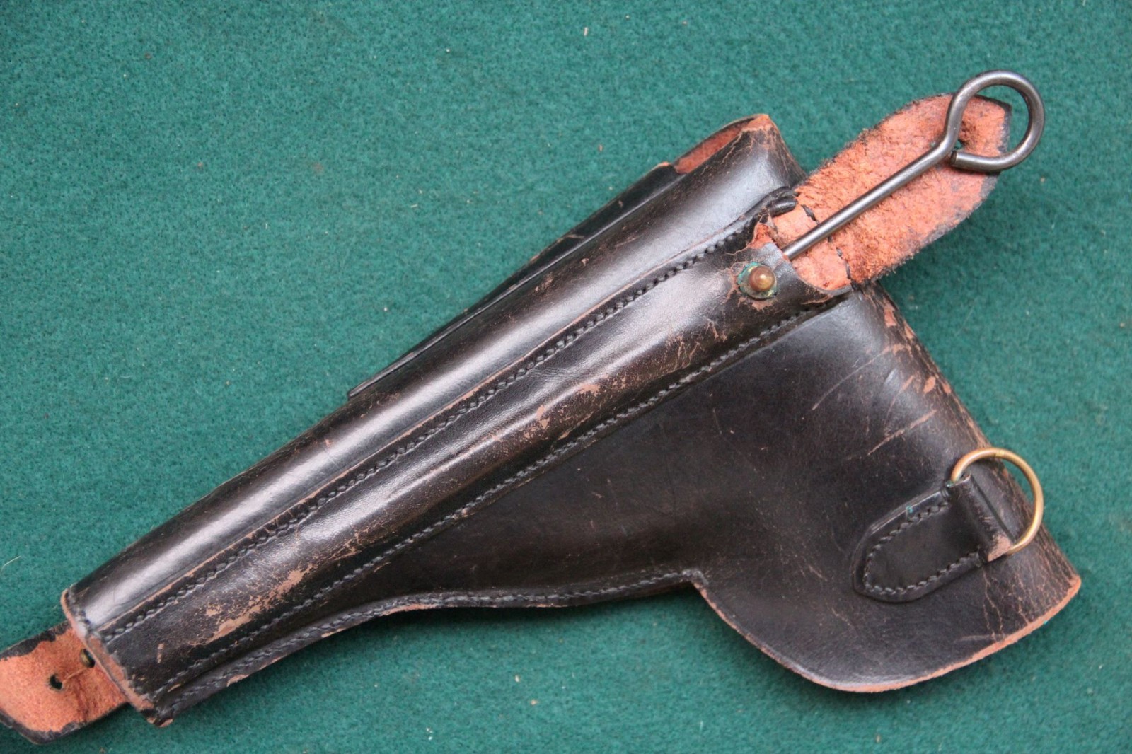 Vintage Astra 400 Leather Pistol Holster & Cleaning Rod Free Shipping