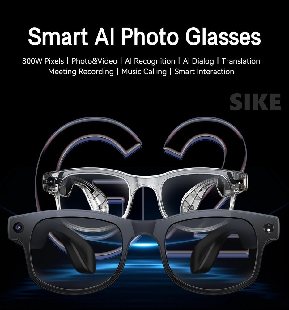 Smart Bluetooth Glasses with Camera, Voice Assistant & Calling Functions