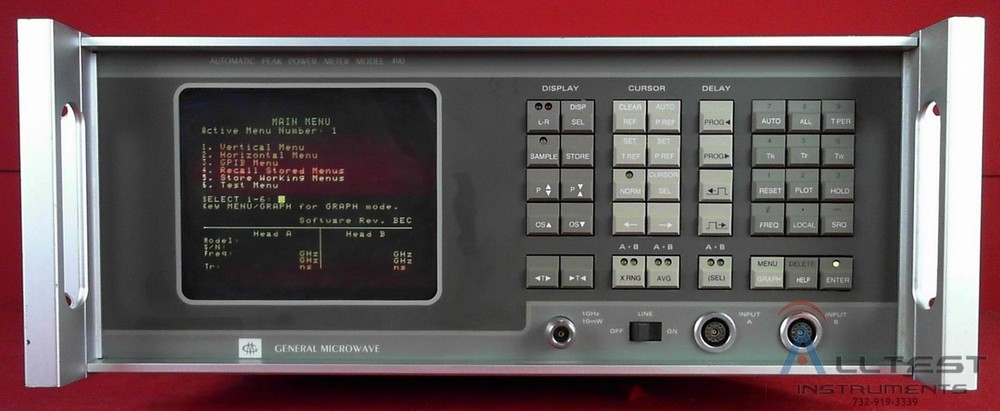 General Microwave 490R Dual Input, Dual Trace Automatic Peak Power Meter