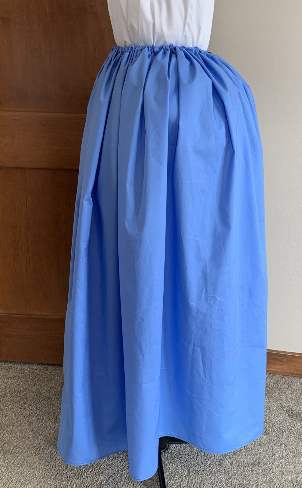 Outlander Skirt.Drawstring , One Size. 100% Cotton. Colonial, Pioneer, Petticoat