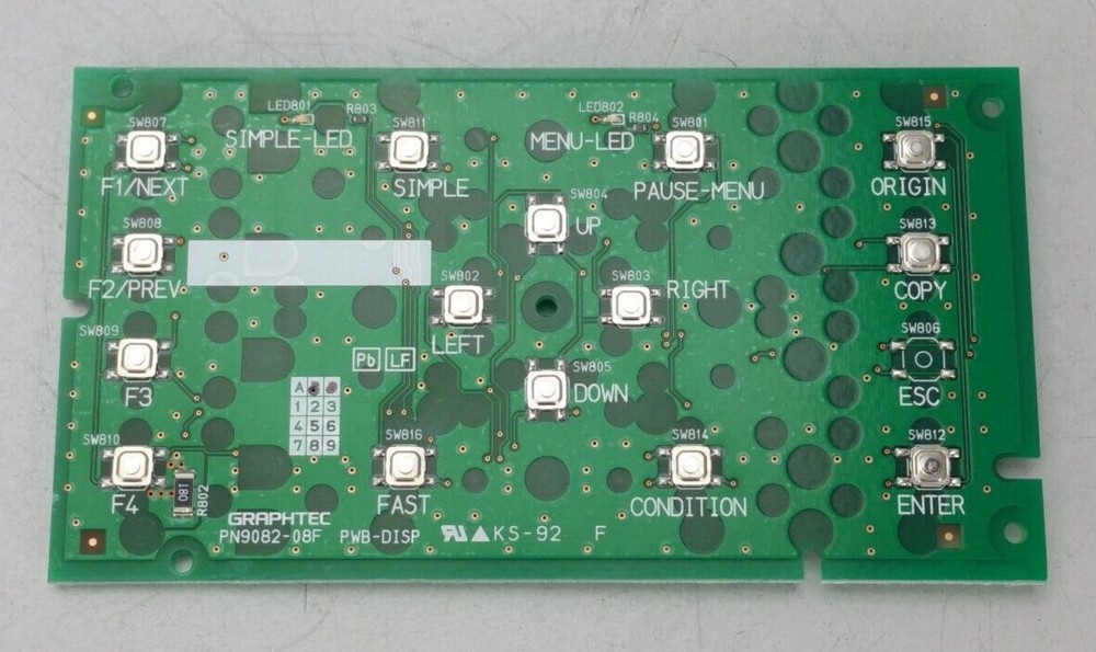 Graphtec CE6000-40 CE6000-60 CE6000-120 Keyboard Control Panel Board