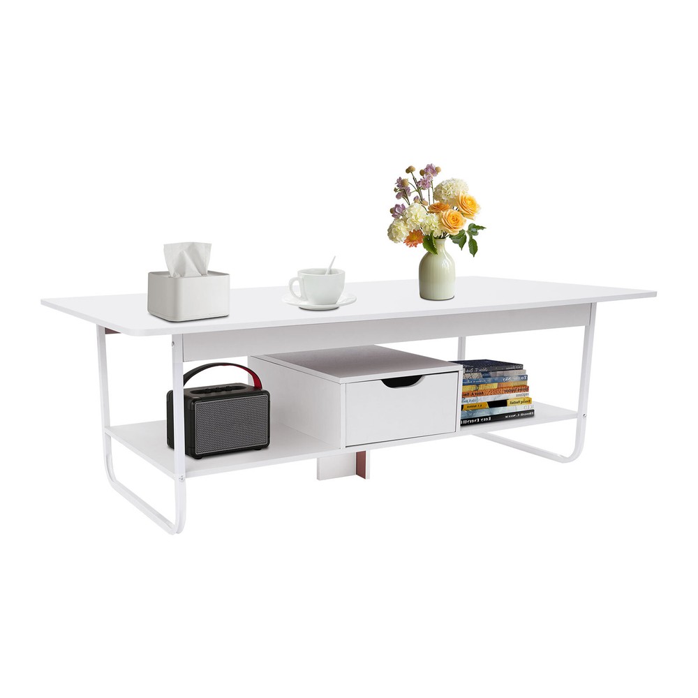 Modern Coffee Table Rectangular Coffee Table Living Room Tea Table 120*60*42cm