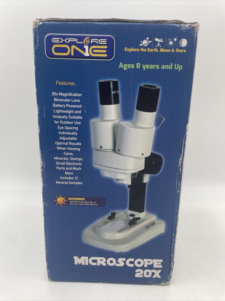 ExploreOne 20X Binocular Stereo Microscope #88-52000 Suitable For Outdoor Use