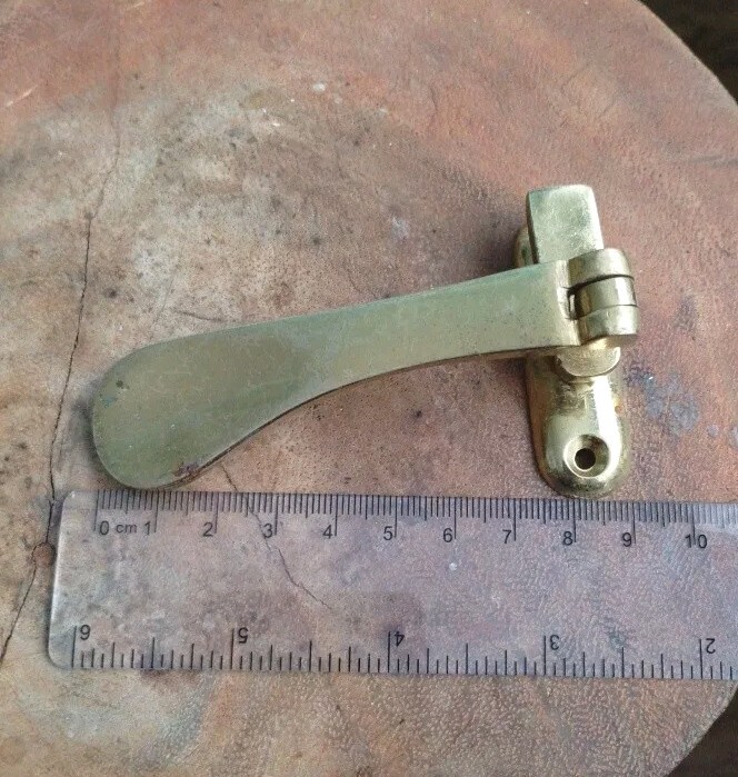 Vintage Solid Brass Window Latch Casement Handle Flips Left/Right
