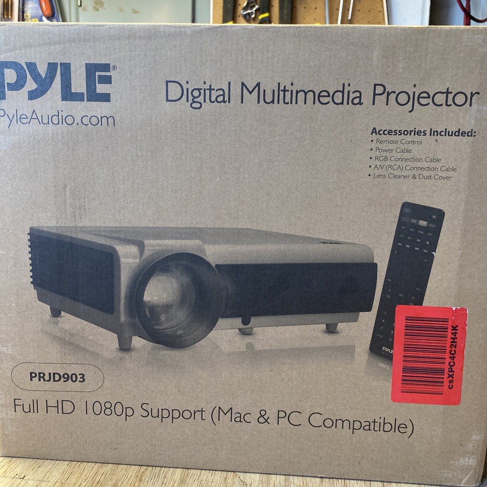 Pyle PRJD903 Pyle Digital Multimedia Projector, Full HD 1080p Support Mac & PC