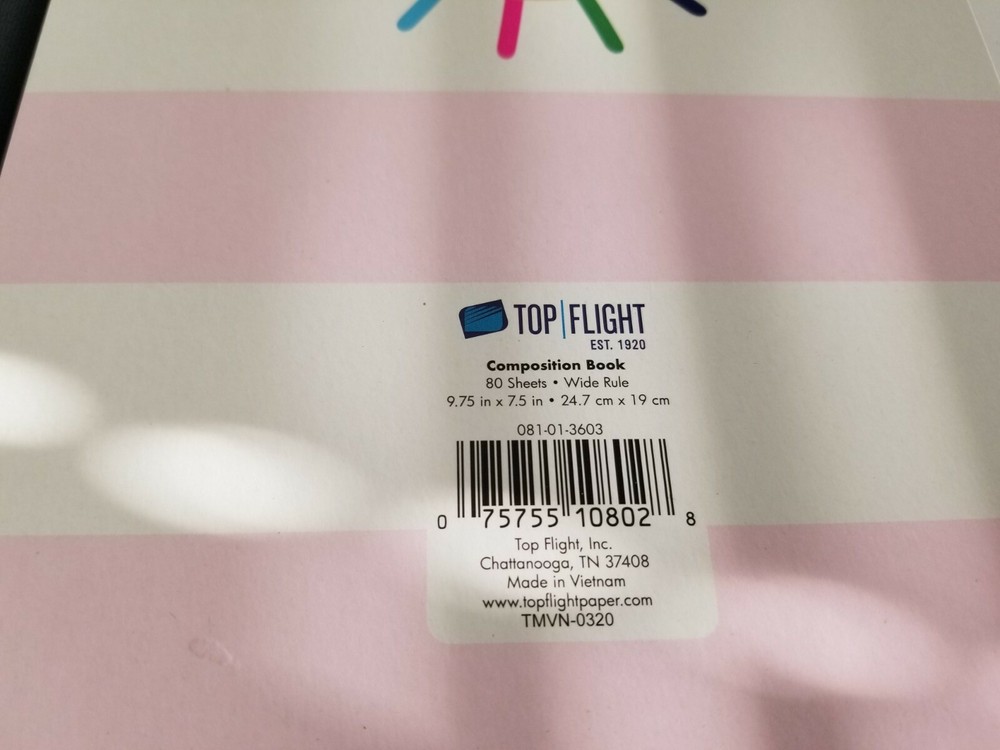 6 Compositon Notebooks- 80-100 Page Wide Ruled