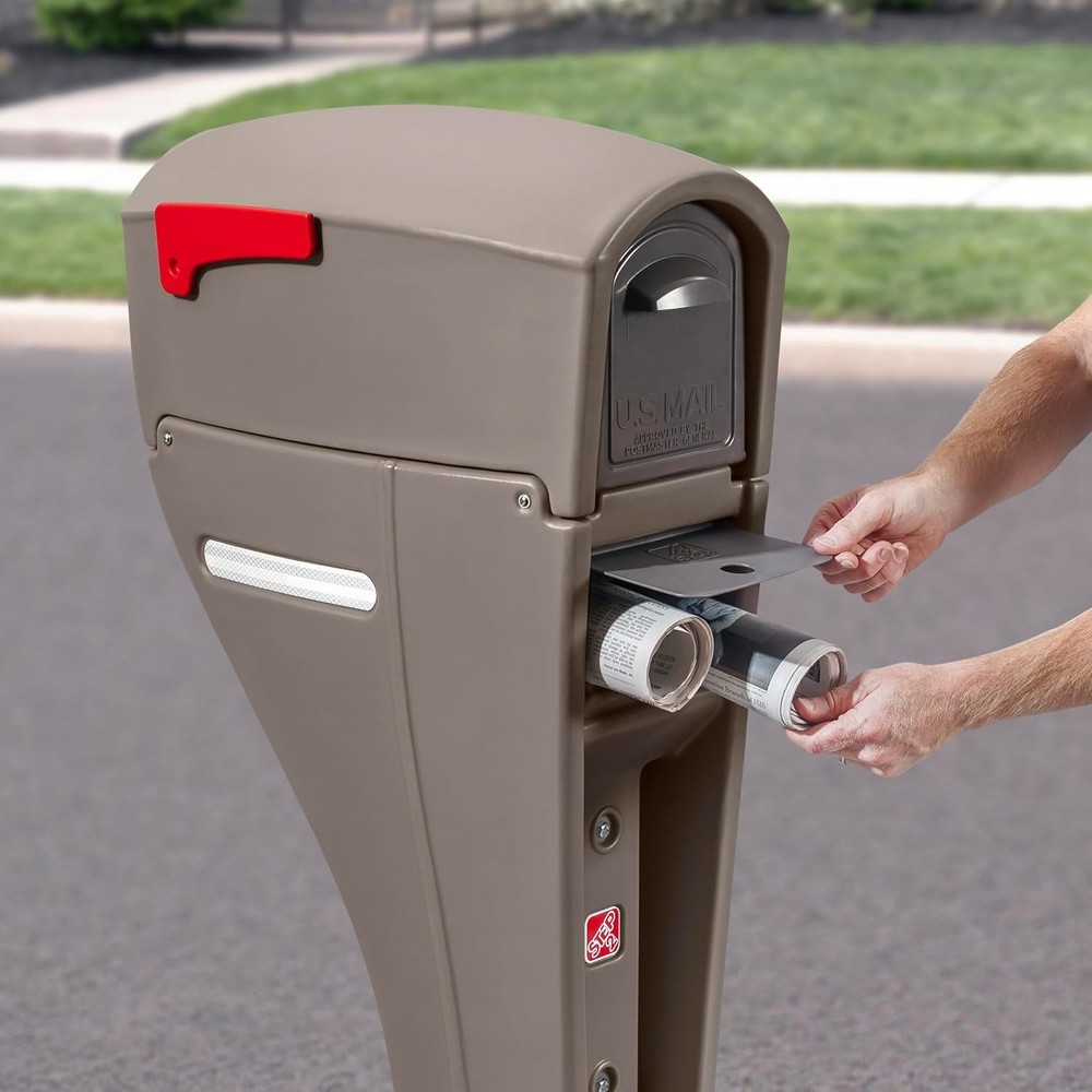 Streamline Mailbox & Post, Weather Resistant, Large Outdoor Mailboxes,