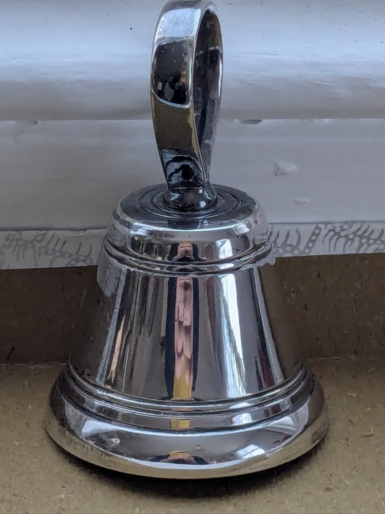Ideal silver-plated small table bell for summoning attention