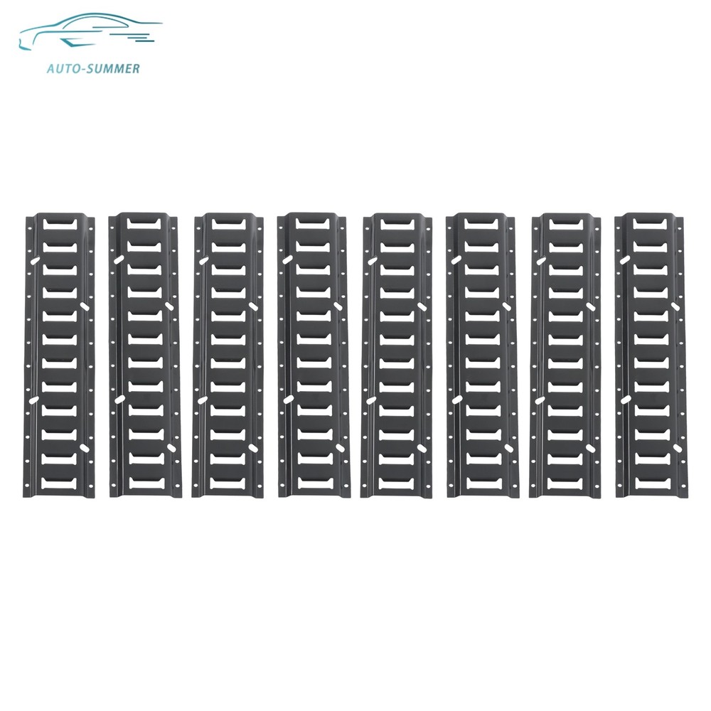 Durable 8 Pack 2' E Track Tie Down Rail Syste Portable Multi Purpose Black New