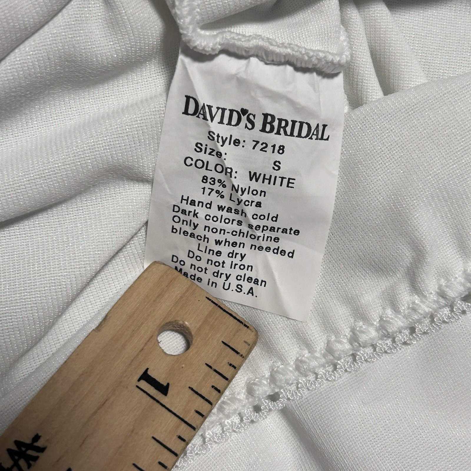 David’s Bridal Dress Dominique Skirt Slip Sz Small Minimalist Maxi Length White