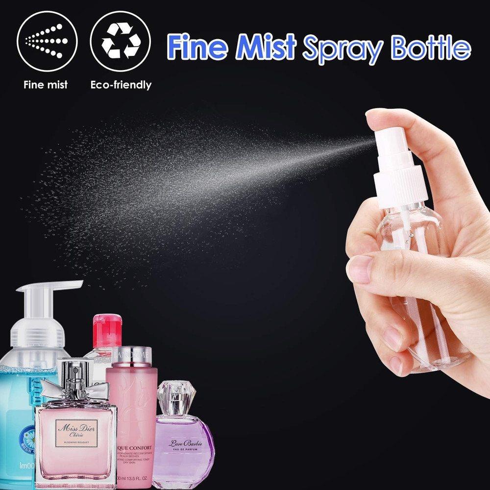 24 Pcs Spray Bottles 2Oz / 55Ml Clear Empty Mini Spray Bottles Refillable Contai