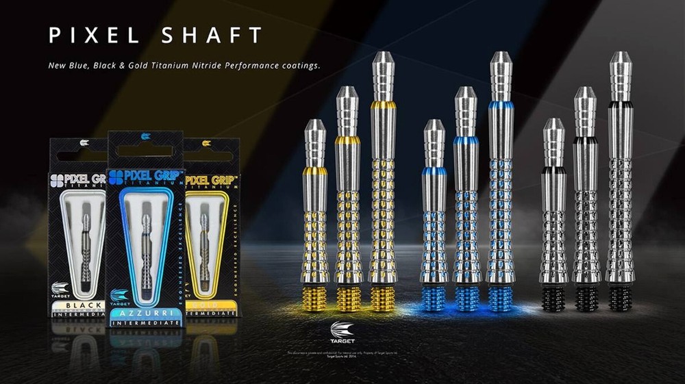 Target Black Pixel Titanium Dart Shafts - Intermediate