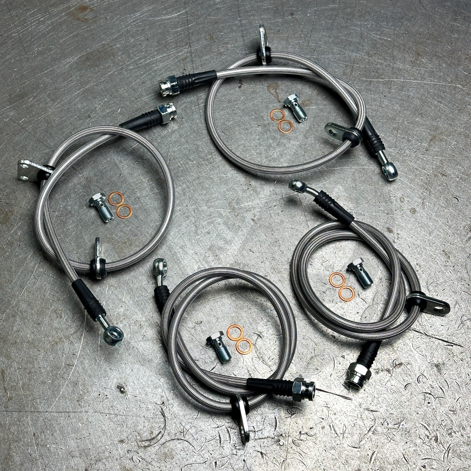 Stainless Steel Front & Rear Brake Lines Kit for 94-97 Honda Accord w Rear Disc