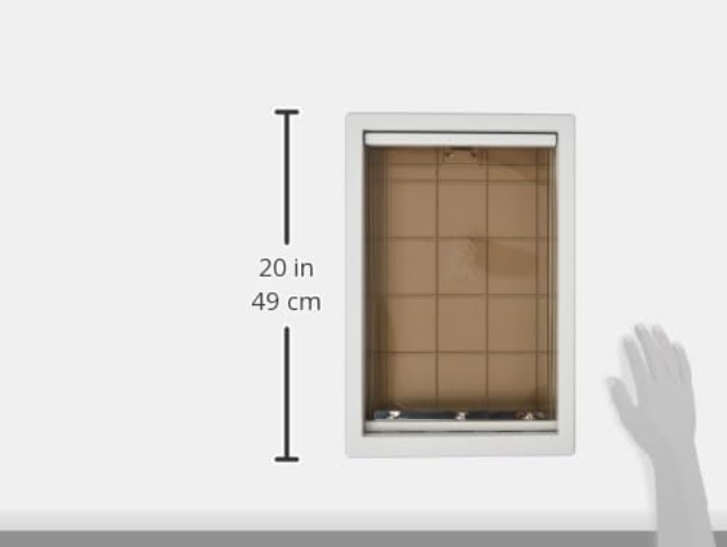 Impact-Resistant Extra-Large Plastic Pet Door - 90 lbs Capacity & Lock Feature
