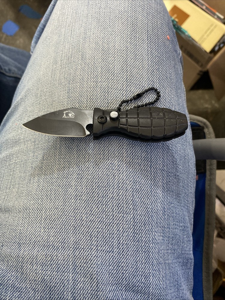 Falcon Black "Grenade" Folding Pocketknife