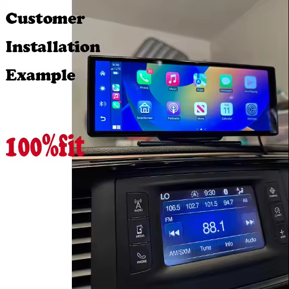 Interactive Apple + Android Car Play screen with Dash Cam + Reversing Cam