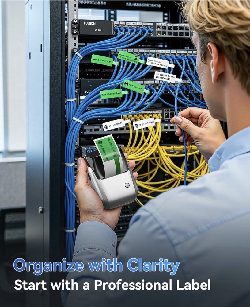 NIIMBOT B1 Label Maker Machine with Tape Portable Bluetooth Thermal Printer Silv