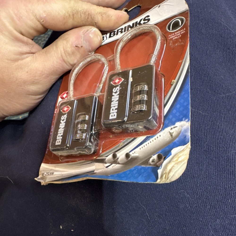 Brinks Resettable Combination TSA Approved Travel Locks 2-Pack Model 165-25209