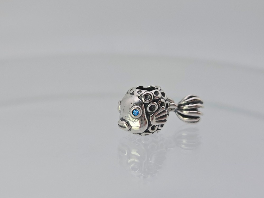 Authentic Pandora Silver Angel Fish Charm