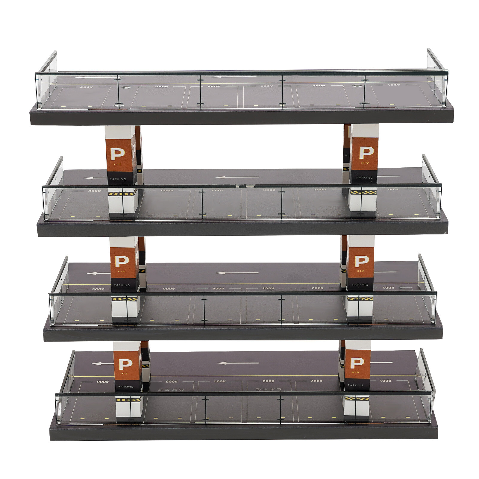 4-Story Diorama 1/64 Car Garage Model Parking Lot Backdrop Display Scene Model