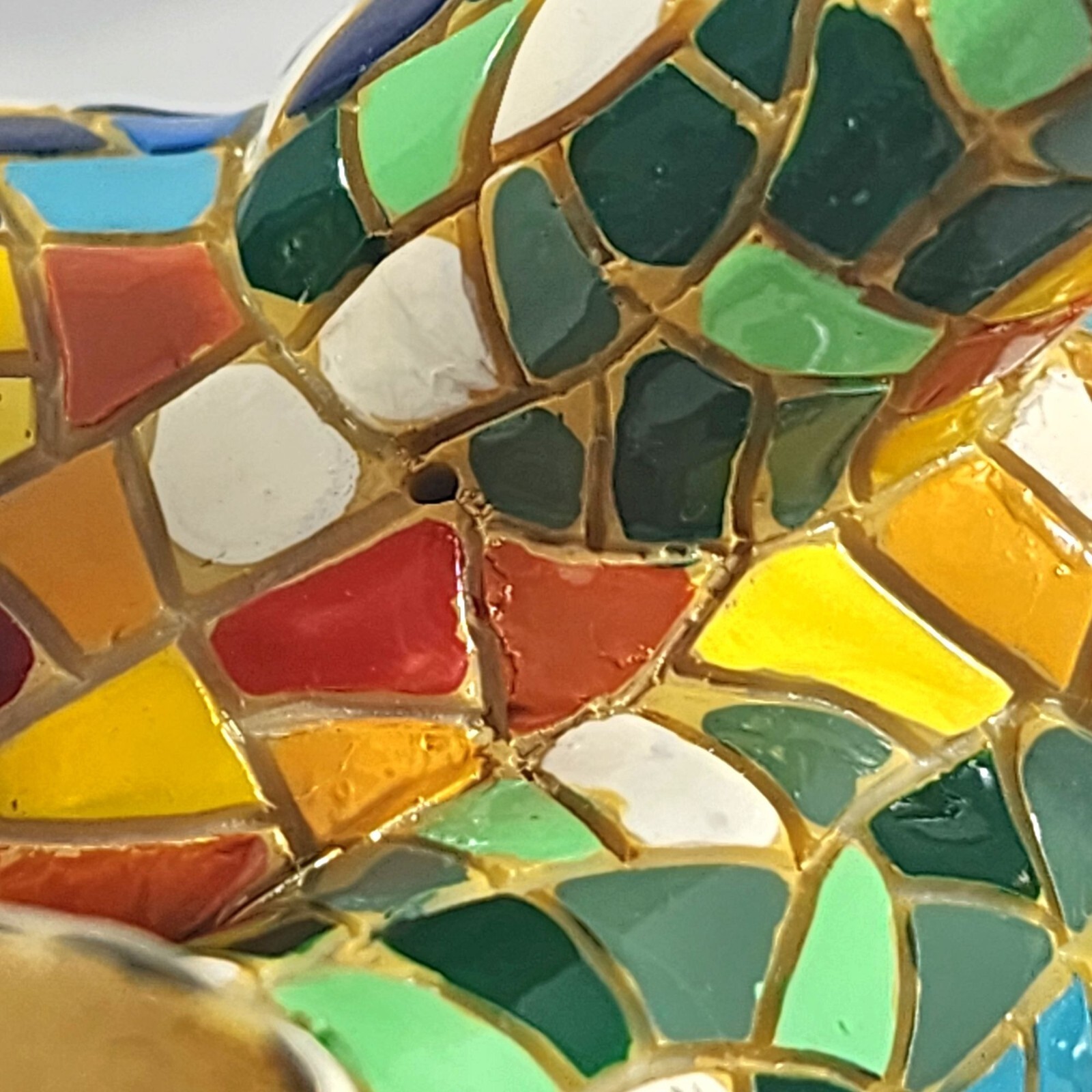 Vintage Mosaic Lucky Elephant Figurine Handmade Luck Statue Vtg Gaurdi Barcino