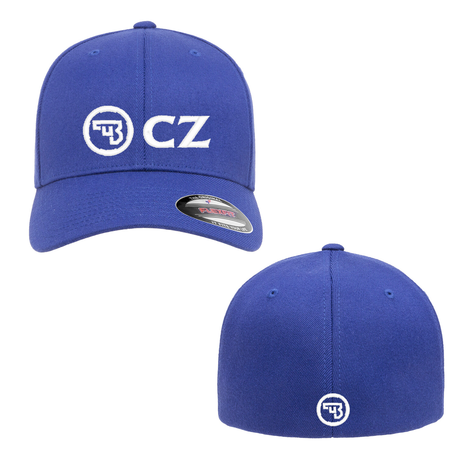 CZ Logo Embroidered Flexfit Hat Front and Back Stitch, Various Colors Available