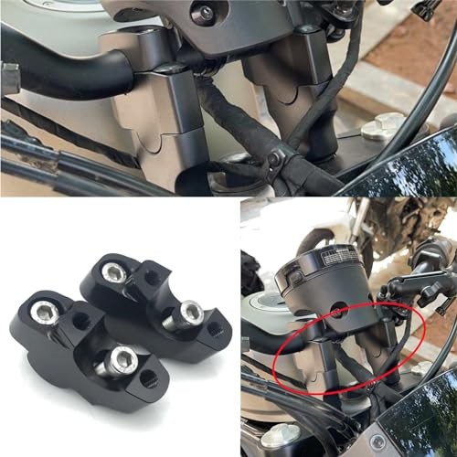 Motorcycle Handlebar Risers Mount Clamp CNC Handle Bar Riser Extender Height