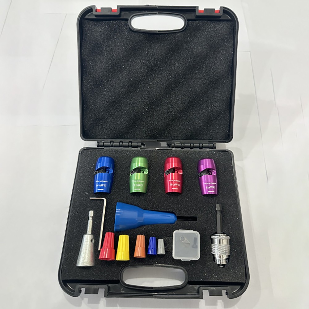 Wire Stripper For Drill Wire Stripping Twisting Tool Upgrade Electrical W/ Case