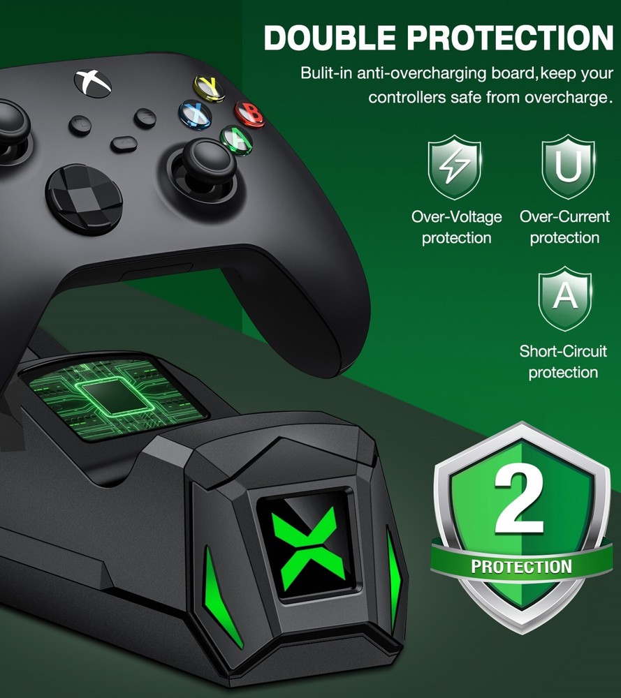 Dual Charging Dock Station+Battery Pack For Xbox One Elite Series X S Controller