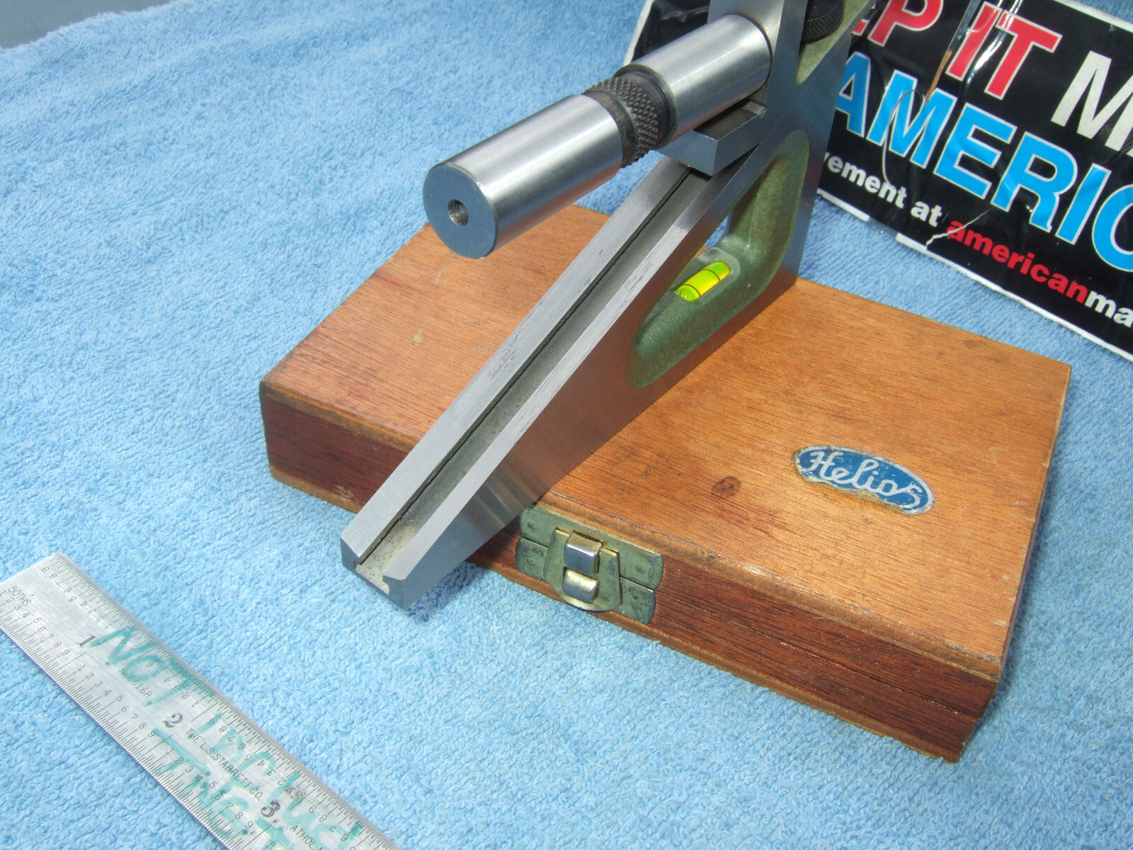 HELIOS GERMAN MADE PLANER GAGE W/CASE MACHINIST TOOLMAKER No.4 MANY MORE US HERE