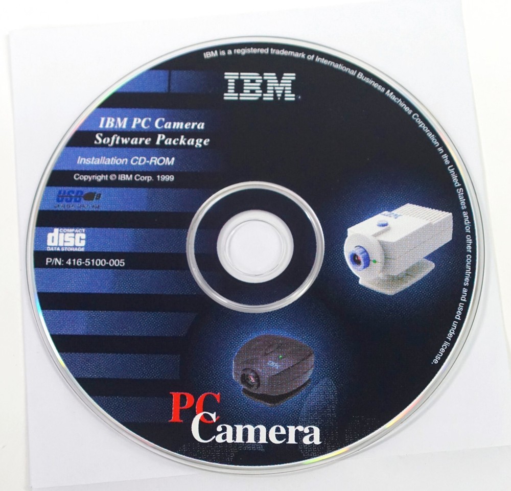 Vintage 1999 IBM PC Camera Software Installation CD-ROM Disc Windows 98/2000
