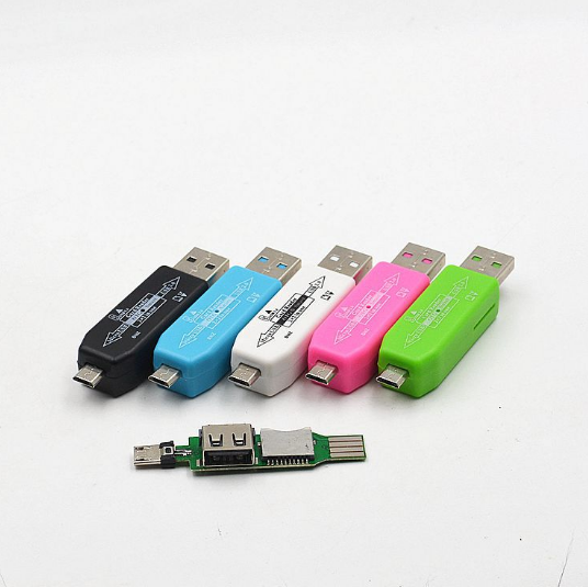 3pcs TF Card Reader USB2.0 High Speed Cellphone Micro-USB OTG Memory Card Reader