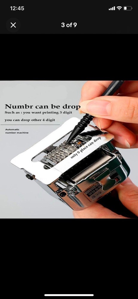 Self Inking Number Stamp Yipgou 7 Digits Automatic Numbering Machine Metal Numbe