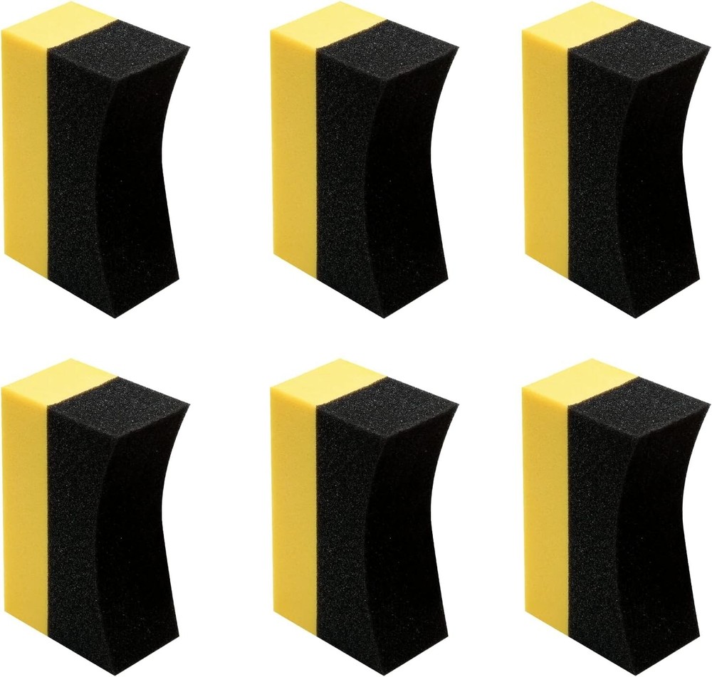 6 Pcs Tire Applicator Dressing Shine Sponge, Tire Dressing Applicator Pads