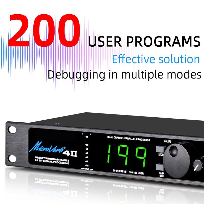 MIC4II Audio Effector Stage Performance 2CH Parallel DSP199 Processor tp1