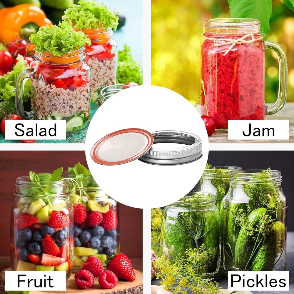 Split-Type Regular Mouth Canning Lids and Rings Set