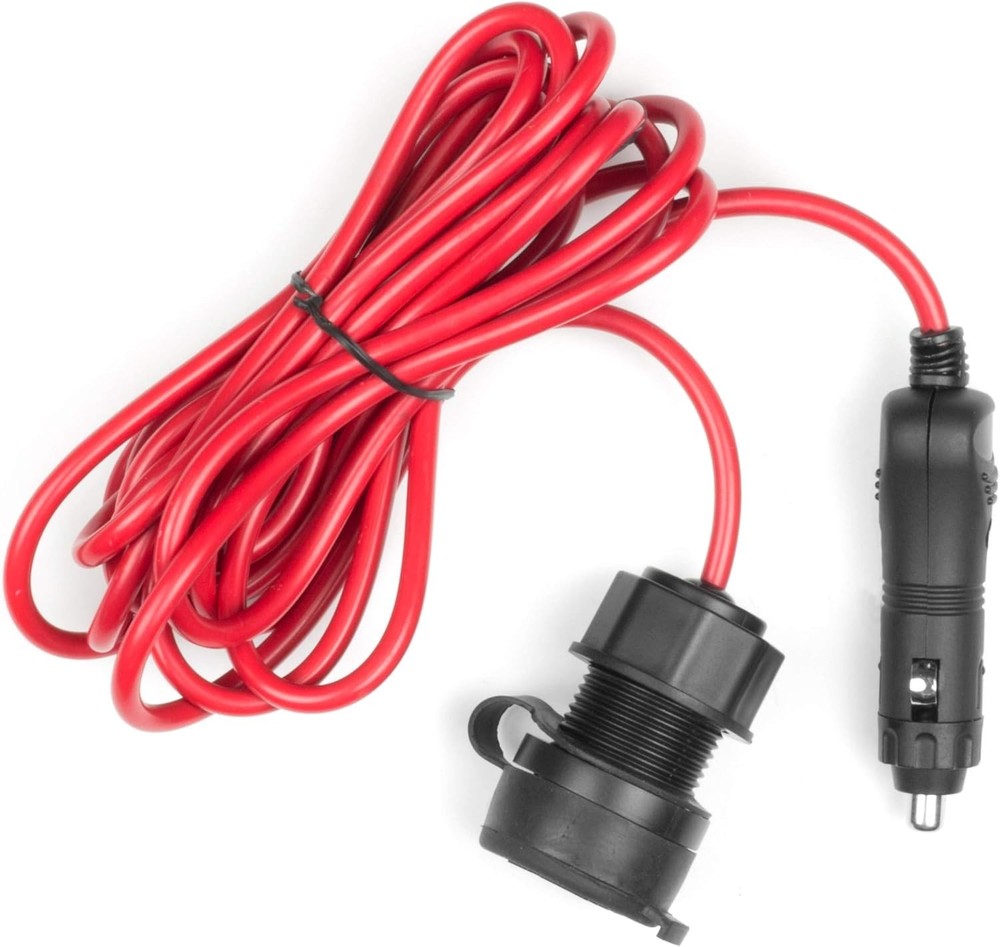 Wagan 12V Extension Cable 12ft Panel Mount Weatherproof DC Power Cord