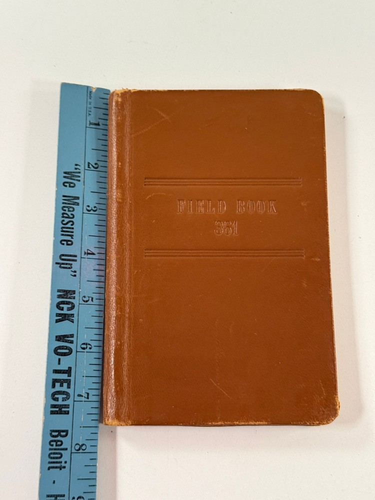 Antique Keuffel & Esser Field Book 361 Engineer TRansit Surveyor Notebook