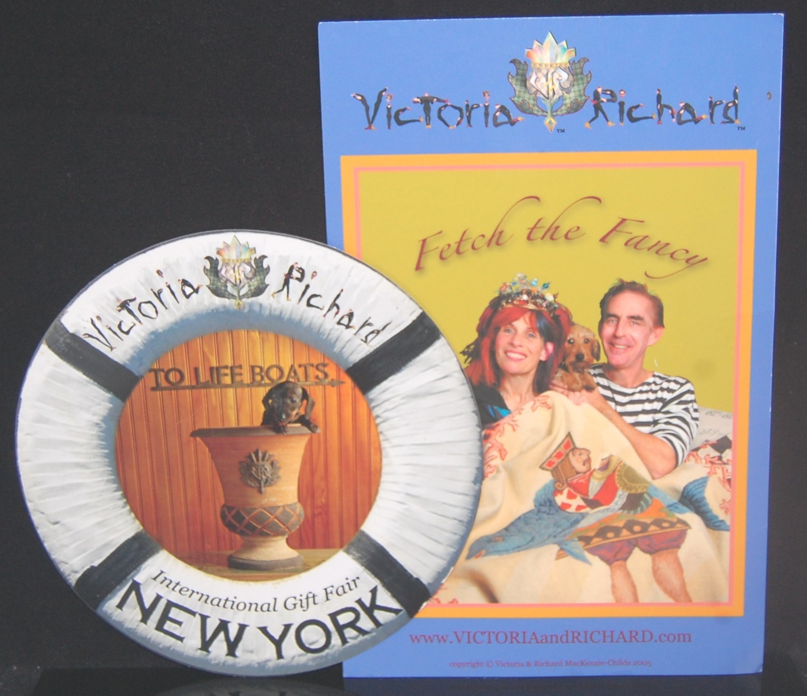 Victoria and Richard Set of 2 Emprise Postcards 2005-2006 MacKenzie Childs