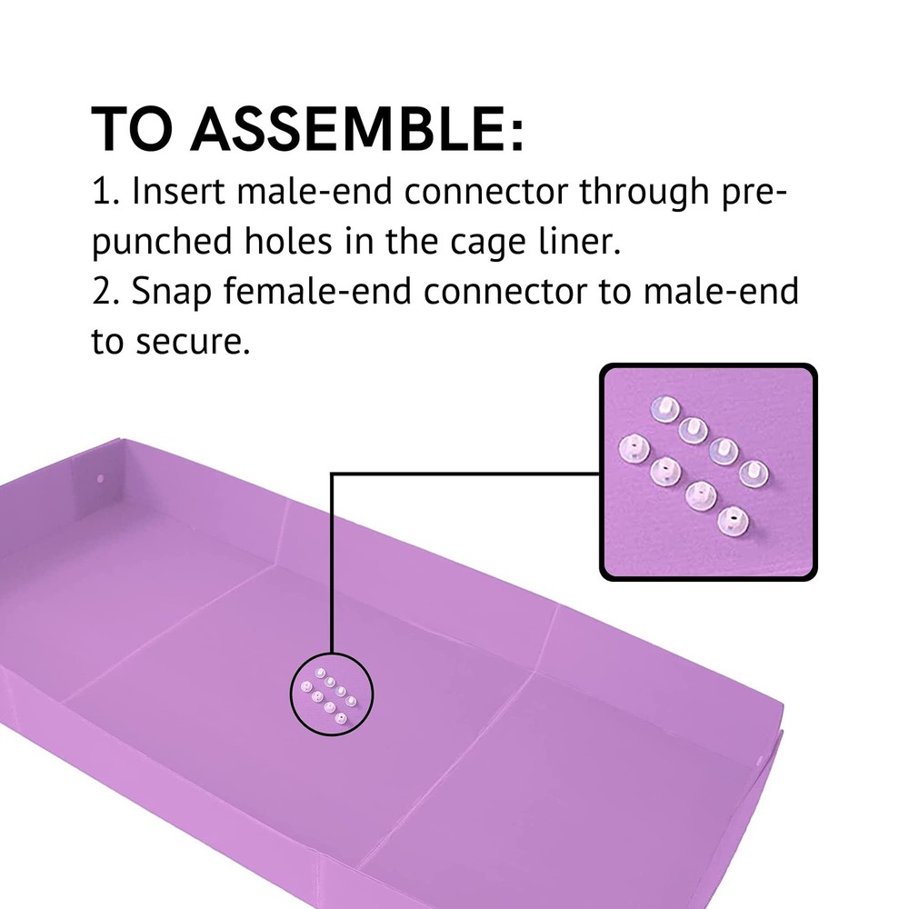 Midlee Guinea Pig Corrugated Plastic Cage Liners-2 x 3 Panel Size-Purple