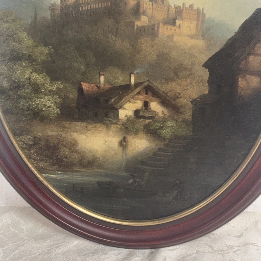 Painting "Landscape with Castle", signed probably Verhas, Theodore!