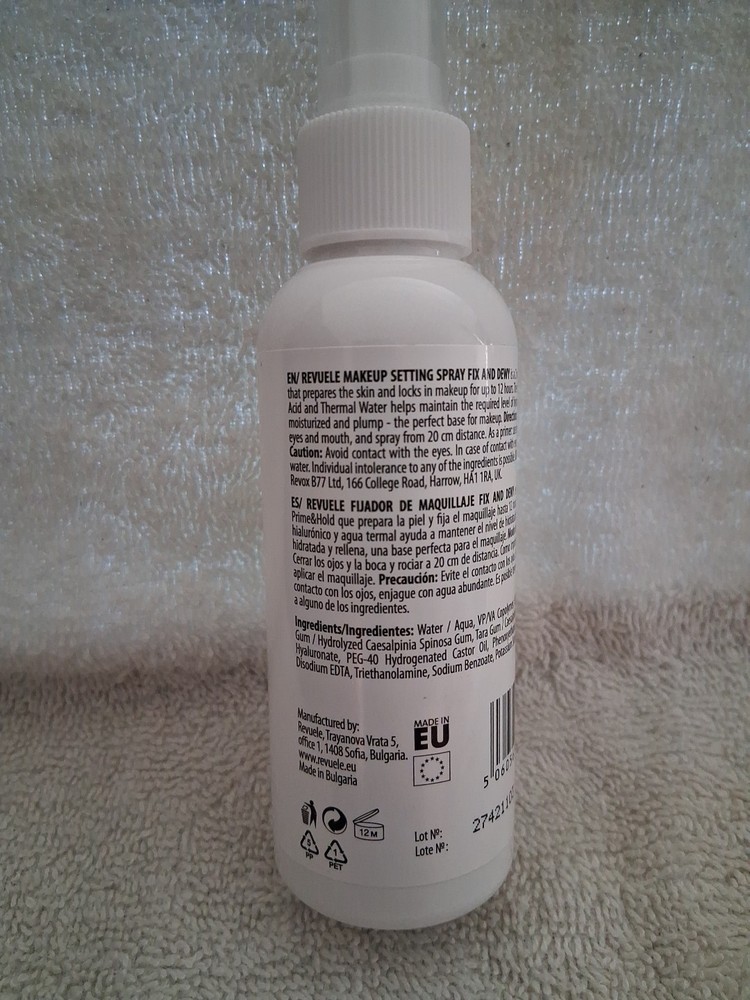 REVUELE FIX and DEWY (make up setting spray) 4 floz.