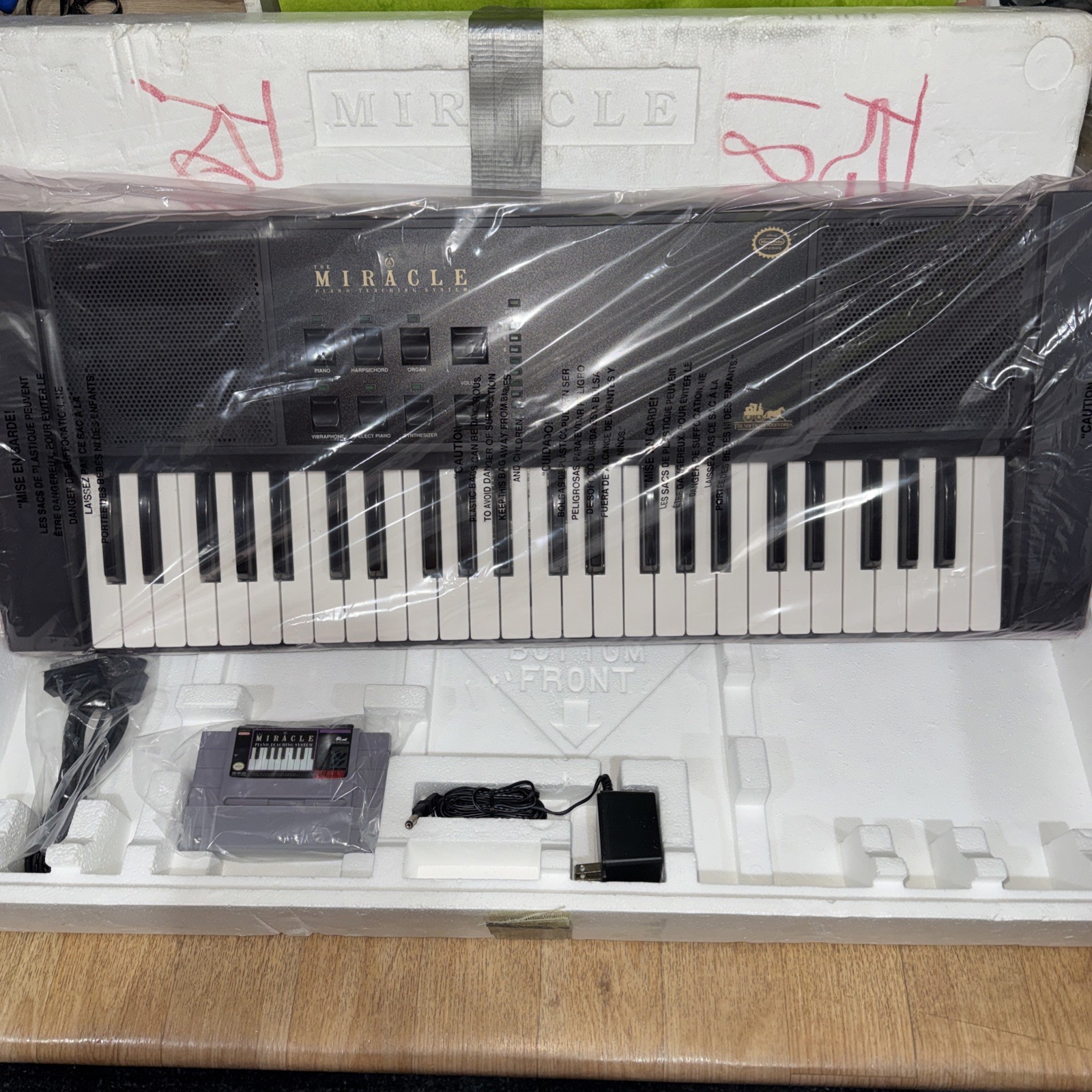 Miracle Piano Teaching System SNES keyboard and game set