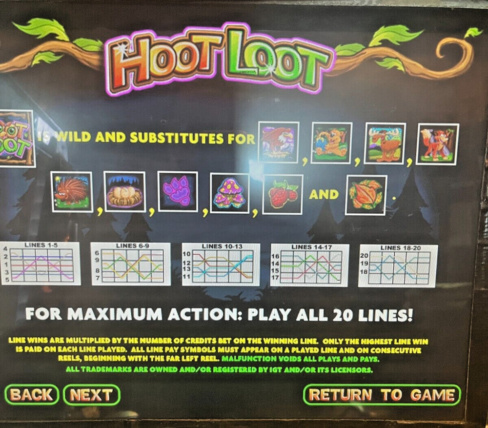 IGT I-game Hoot Loot Software