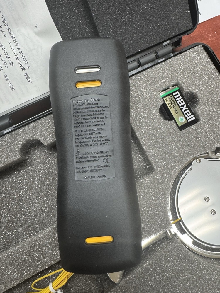 A&D MX-43 Digital Thermometer K-Type Surface Probe Temperature Meter Lab Kit