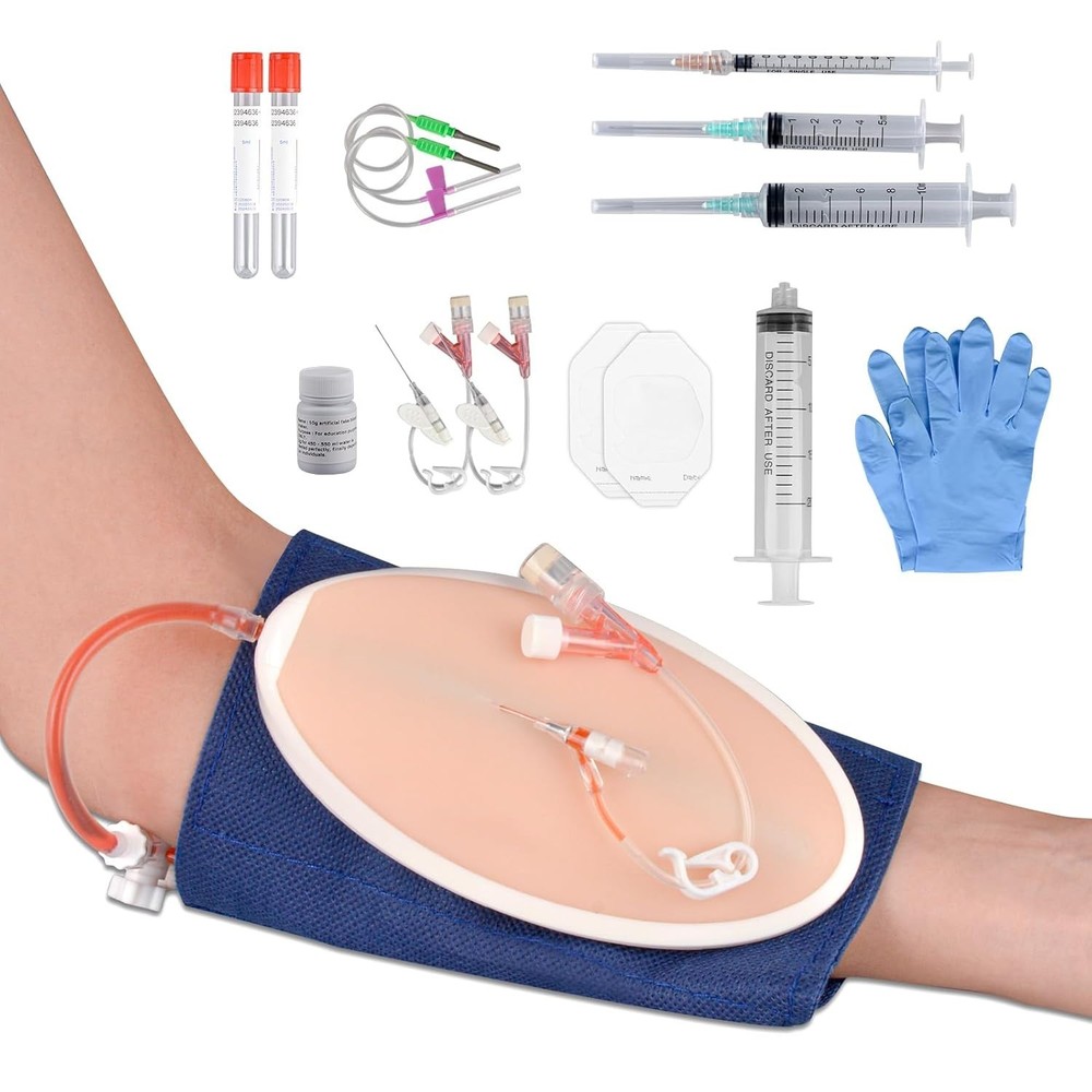Nursing IV Start Kit: Authentic Venipuncture Trainer - Silicone Injection Pad