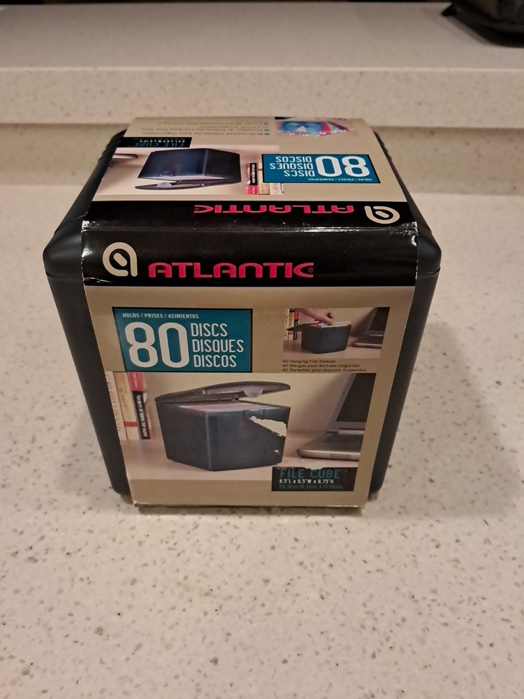 Atlantic 80 Disc File Cube Hardcase CD /DVD / Blu-ray Storage