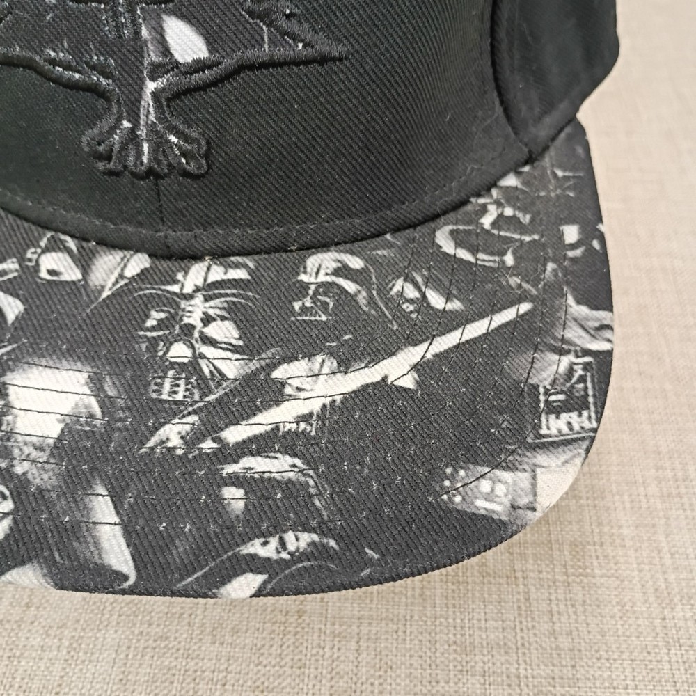 Star Wars Darth Vader Face Black Flat Bill Snapback Adjustable Cap Hat